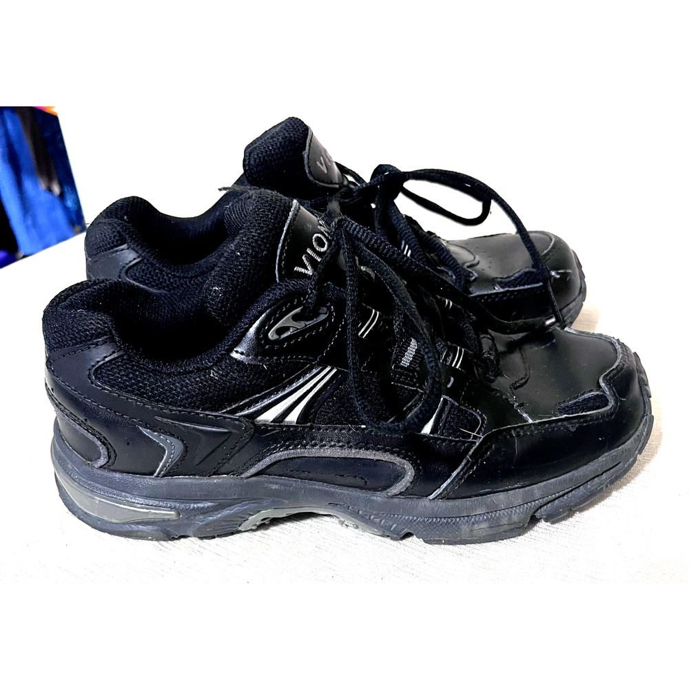 Vionic Black 23Walk Leather and Mesh Lace-Up Sneakers